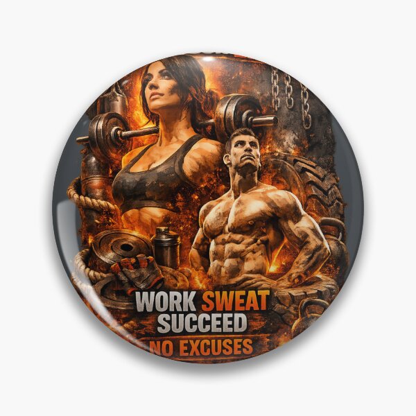 Item preview, Push Your Limits – Fiery Gym Warrior Design designed and sold by StorySeller85.