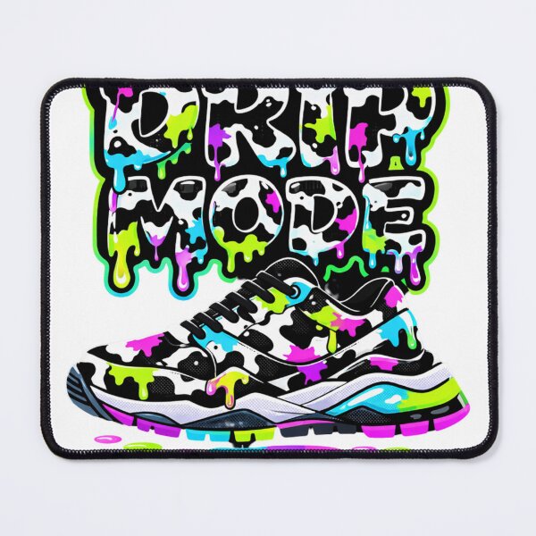 Item preview, DRIP MODE Cow Pattern Sneaker Graffiti Style designed and sold by Imaginarium of Chaos falcon88 .