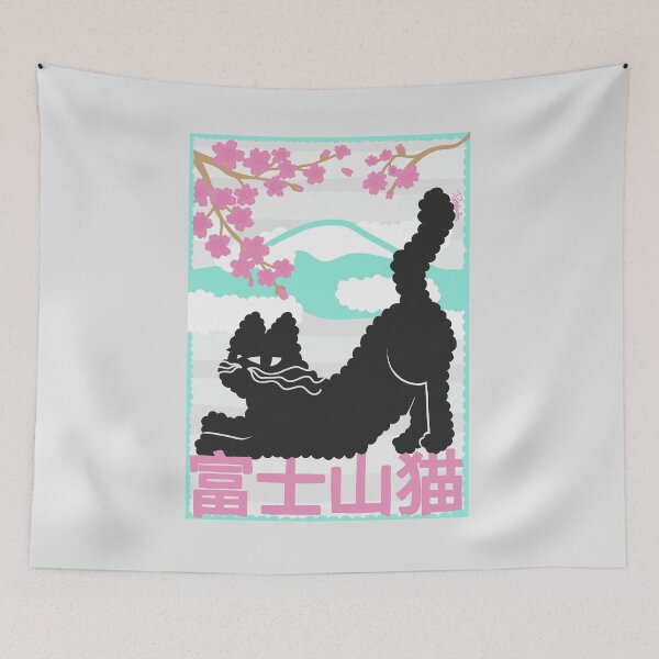 Item preview, Black Cat of Mount Fuji designed and sold by petiteToulon.