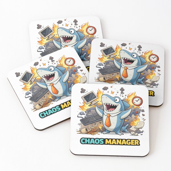 Item preview, Chaos Manager Funny Shark Office Meme designed and sold by the-dovlat.