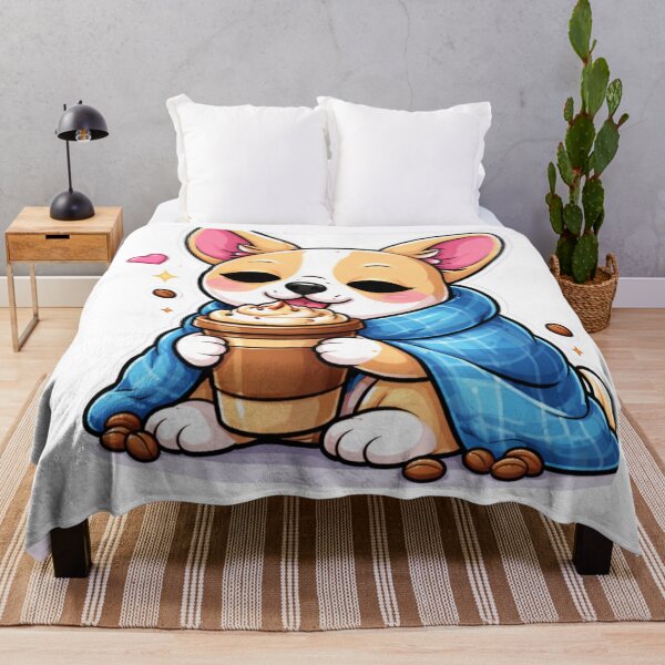 Item preview, Cozy Corgi with Coffee Cup designed and sold by Iuqiune.