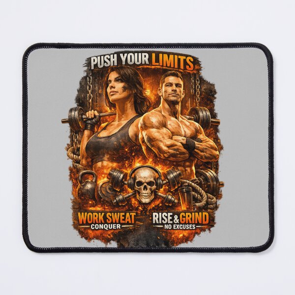 Item preview, Push Your Limits – Hardcore Gym Motivation Design designed and sold by StorySeller85.