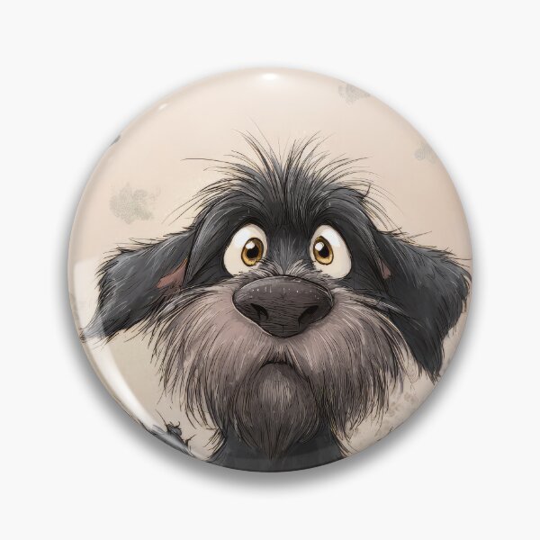 Item preview, Korthals Griffon Peeking over Wall 01 designed and sold by Elisabeth Lucas.