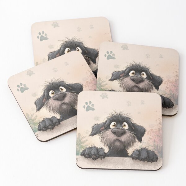 Item preview, Korthals Griffon Peeking over Wall 01 designed and sold by Elisabeth Lucas.
