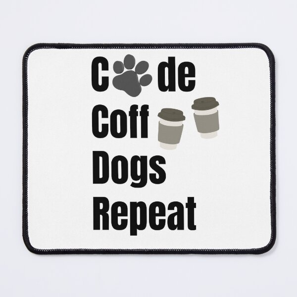 Item preview, Code Coffee Dogs Repeat - Funny Programmer and Dog Lover Design designed and sold by SihameArtify.