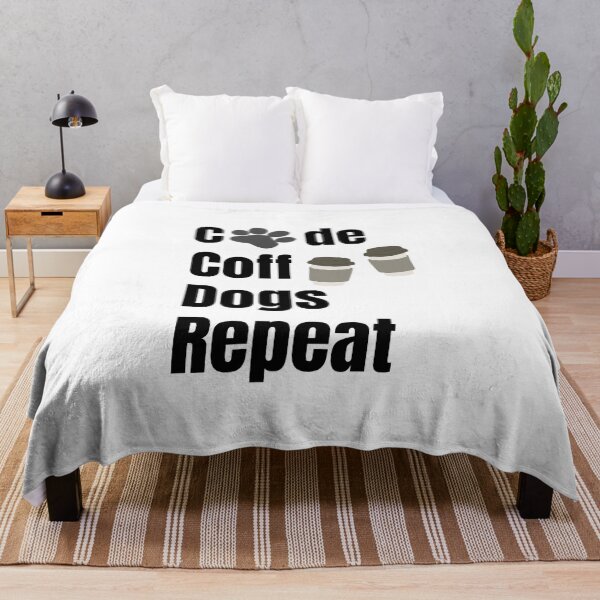 Item preview, Code Coffee Dogs Repeat - Funny Programmer and Dog Lover Design designed and sold by SihameArtify.