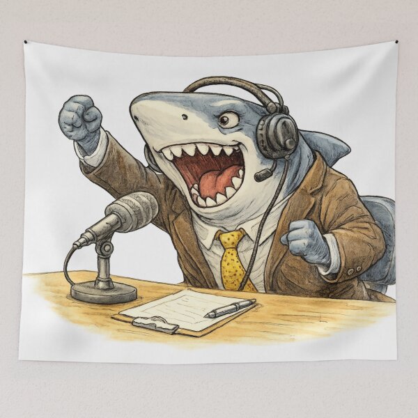 Item preview, Shark Sports Commentator designed and sold by photoparadise22.