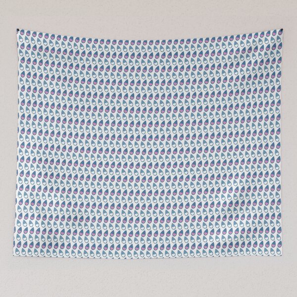 Item preview, Blue White & Pink Love Tears on White designed and sold by Digitalmyth's Designs.
