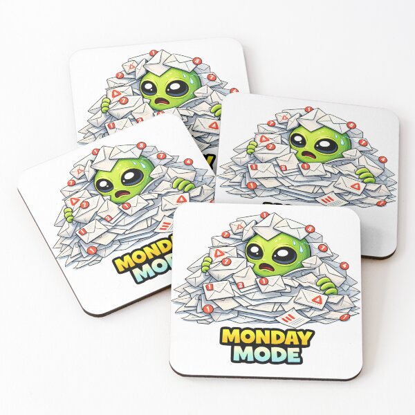 Item preview, Monday Mode Funny Alien Work Meme designed and sold by the-dovlat.