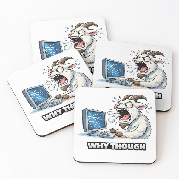 Item preview, Why Though Funny Goat Computer Rage Meme designed and sold by the-dovlat.