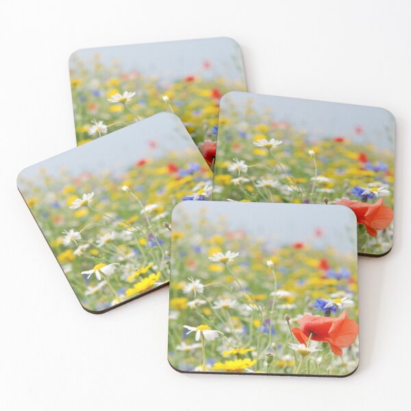 Item preview, Soft focus Cornfield annuals in a sunny meadow nature photograph. designed and sold by Bwananyoka.