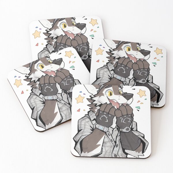 Item preview, Wendell the Wolf Celebrating with Confetti designed and sold by KaMow.