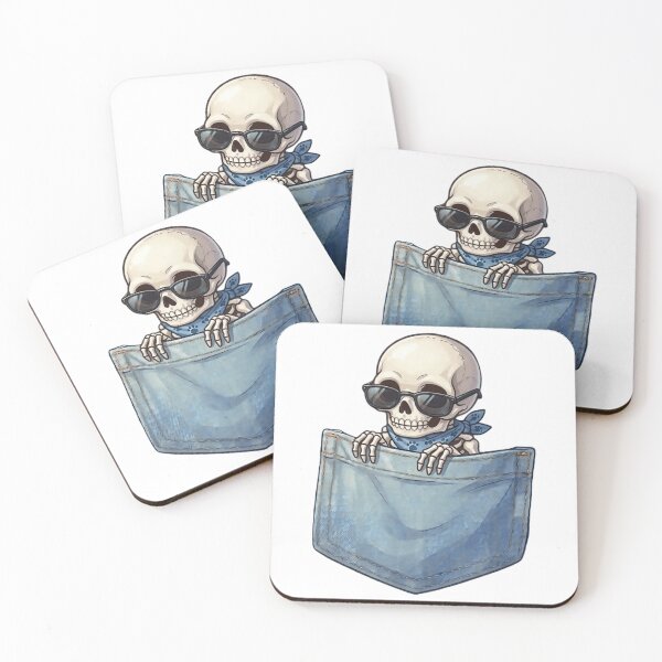 Item preview, Cool Skeleton in My Pocket - Chibi Aesthetic Vector Art designed and sold by Tw1nsAIArt.