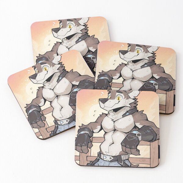 Item preview, Wendell the Wolf Flustered at Sunset Lean designed and sold by KaMow.