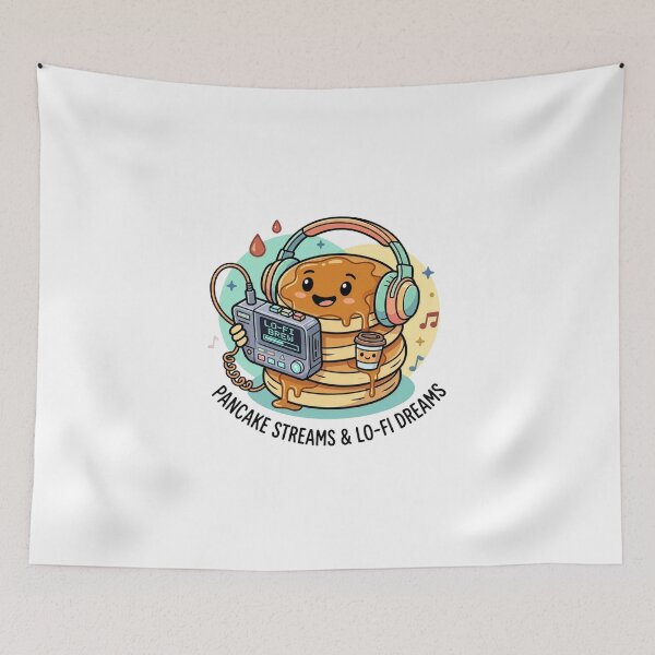 Item preview, Kawaii Pancake Lo-Fi beats cute aesthetic breakfast & music lover designed and sold by Naviora.