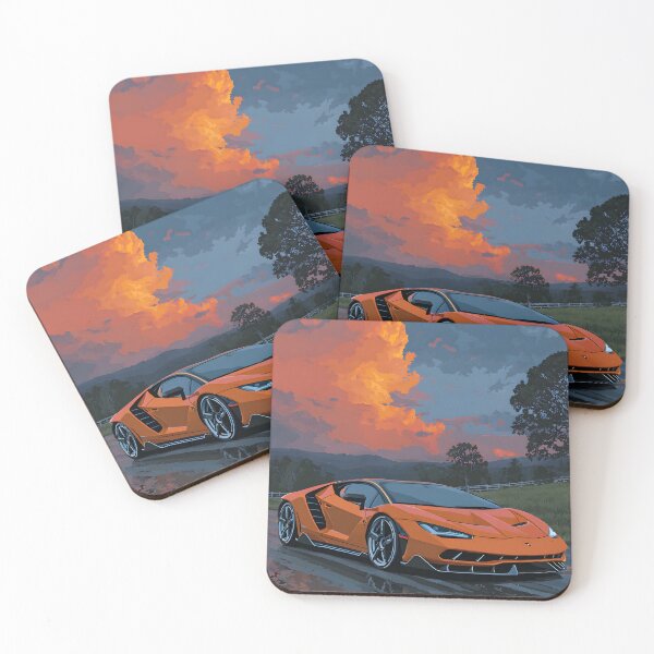 Item preview, Póster artístico del Lamborghini Centenario – Ilustración de un coche moderno designed and sold by AutoPopStudio.