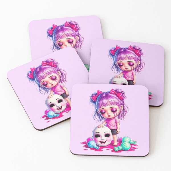 Item preview, Pastel Goth Crybaby Doll With Creepy Candy Mask designed and sold by Amanda's Factory.