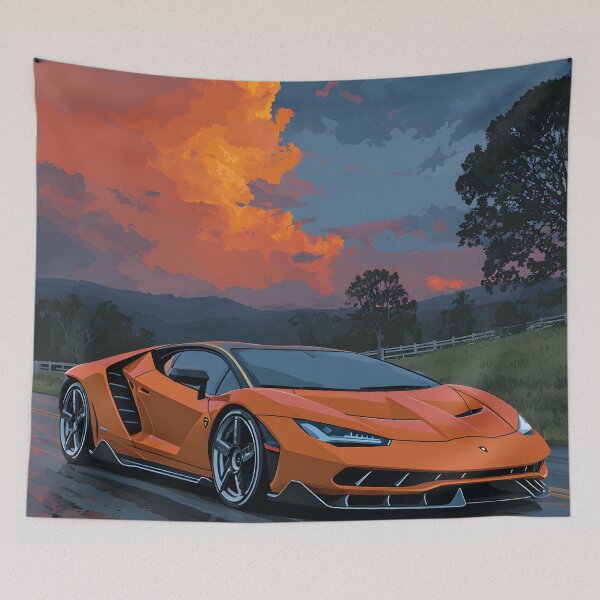 Item preview, Lamborghini Centenario Art Poster – Modern Car Illustration designed and sold by AutoPopStudio.