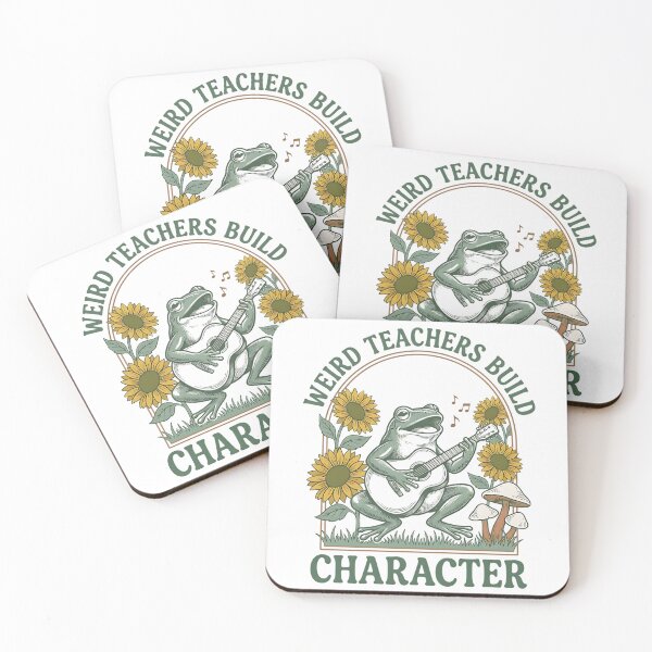 Item preview, WEIRD TEACHERS BUILD CHARACTER designed and sold by kittyonmyofoot.