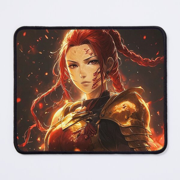Item preview, Fire Warrior Anime Girl – Fiery Fantasy Knight Illustration designed and sold by PoutyPastel.