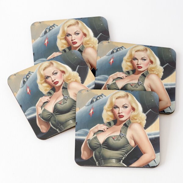 Item preview, Vintage 1940s Pin Up Girl WW2 Army Aviation Poster Art | Retro Rockabilly Pin Up Style designed and sold by MissSaylor.