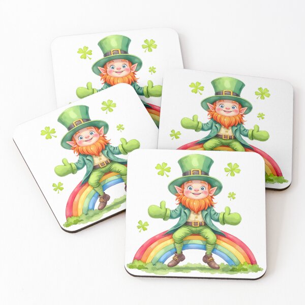 Item preview, Cute Leprechaun Sitting on a Rainbow St Patricks Day designed and sold by Found Dream.