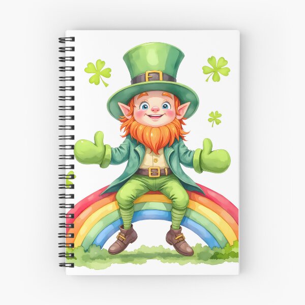 Item preview, Cute Leprechaun Sitting on a Rainbow St Patricks Day designed and sold by Found Dream.