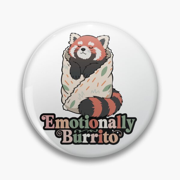 Item preview, Emotionally Burrito Red Panda - Cute Kawaii Pun Introvert Gift designed and sold by Naviora.