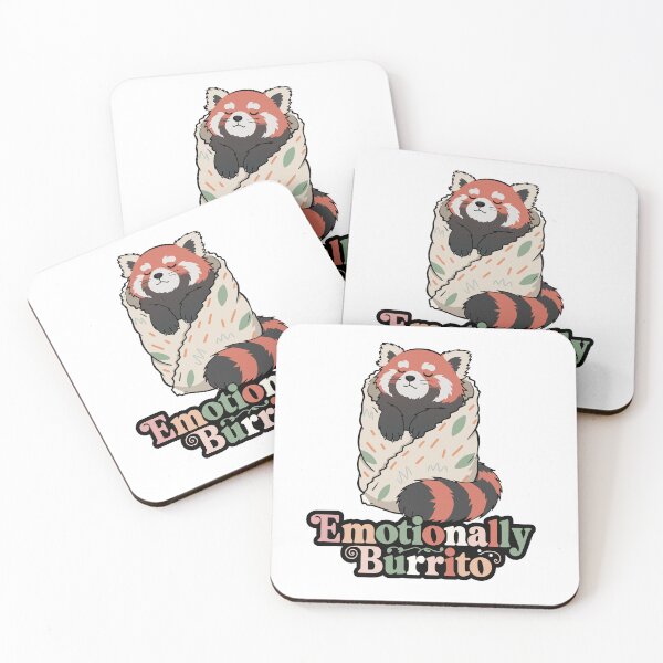 Item preview, Emotionally Burrito Red Panda - Cute Kawaii Pun Introvert Gift designed and sold by Naviora.