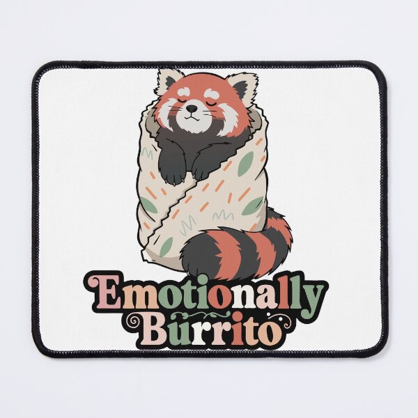 Item preview, Emotionally Burrito Red Panda - Cute Kawaii Pun Introvert Gift designed and sold by Naviora.