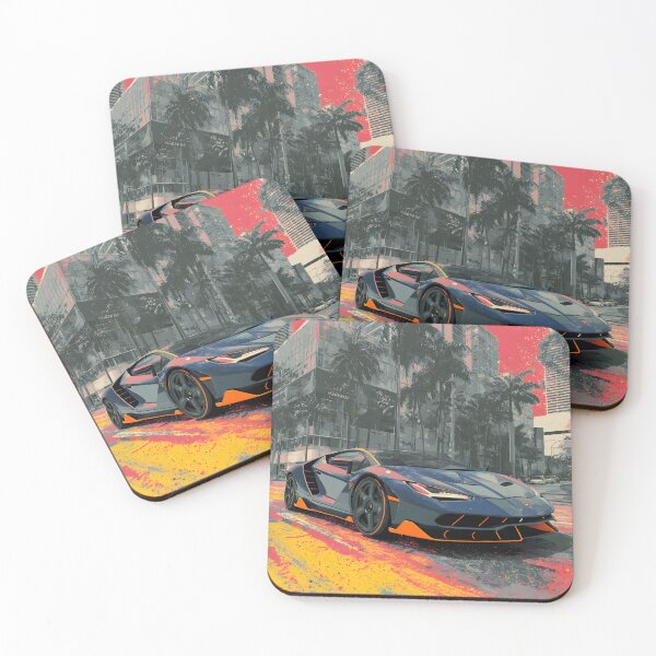 Item preview, Pintura pop art del Lamborghini Centenario – Póster de coche vibrante designed and sold by AutoPopStudio.