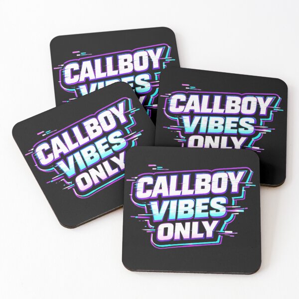 Item preview, Callboy Vibes Only Glitch Text – Neon Music Design designed and sold by Ophira Bloom.