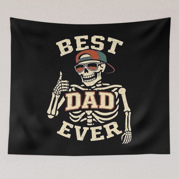 Item preview, Best Dad Ever Funny Skeleton Fathers Day For Men Vintage  designed and sold by clothesy7.