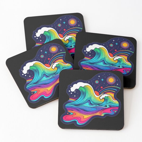 Item preview, Colorful Cosmic Wave – Pop Art Psychedelic Street Art Illustration designed and sold by PLUSHIWORLDtm.
