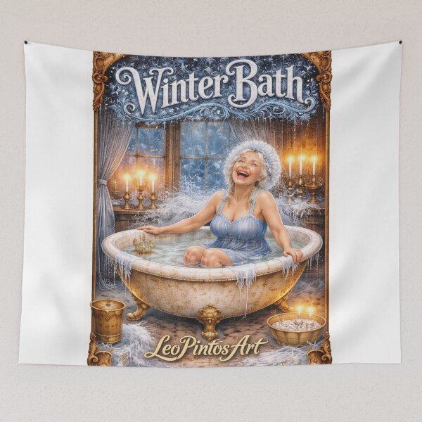 Item preview, LeoPintosArt 'Winter Bath' - Exclusive Vintage Print" designed and sold by leonardopintos.