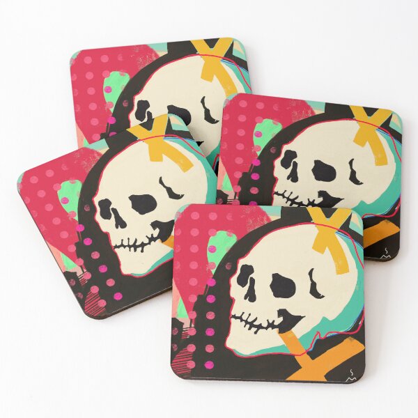 Item preview, Abstract Colorful Skull with Yellow Crosses designed and sold by MikZviagin.