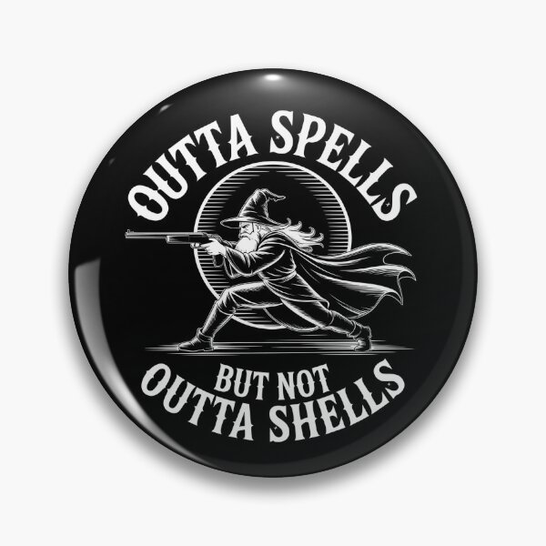 Item preview, Outta Spells But Not Outta Shells -  A perfect funny fantasy meme for RPG fans, gamers, and anyone who loves sarcastic wizard humor and geek culture. designed and sold by ZyziowskyArt.