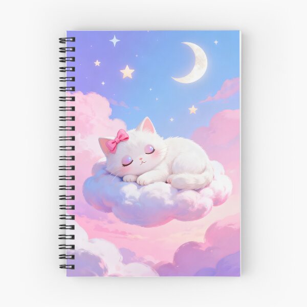 Item preview, Dreamy white kitten cloud artwork designed and sold by hobikeyfimartdijital.