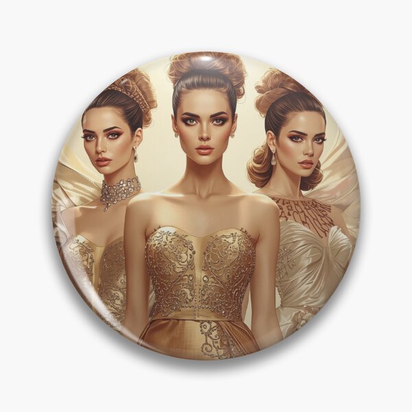 Item preview, Women in golden design designed and sold by BenCoStyle.