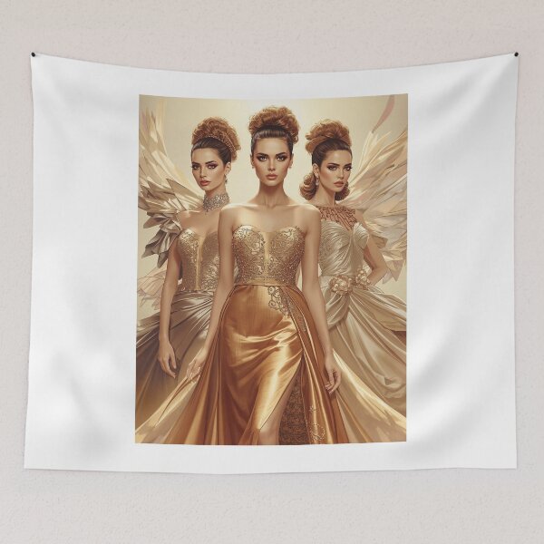 Item preview, Women in golden design designed and sold by BenCoStyle.