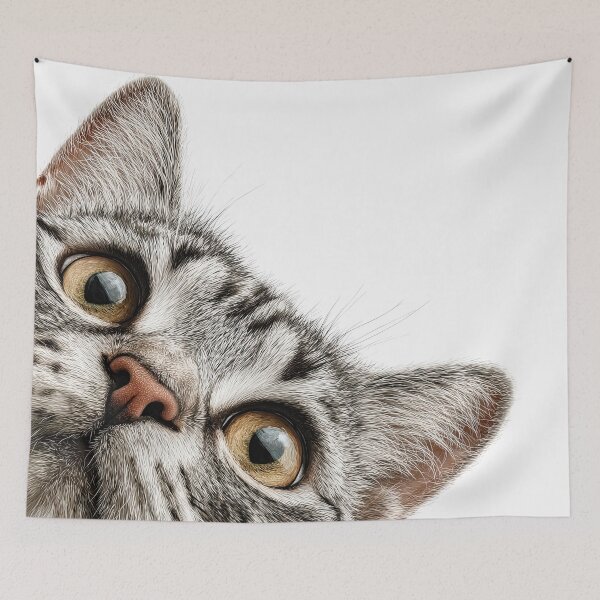 Item preview, Gray Peekaboo Tabby designed and sold by Elisabeth Lucas.