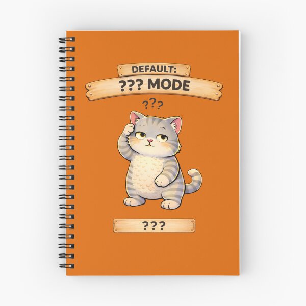 Item preview, Funny Cat Default ??? Mode Cat Humor Adulting Survival Meme designed and sold by Mindworx21.