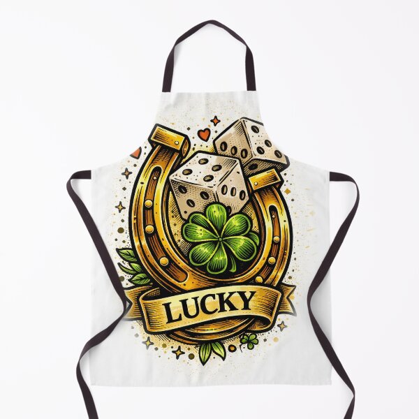 Item preview, Lucky Horseshoe with Four Leaf Clover and two dices – Irish Luck St Patrick’s Day Design designed and sold by Bure-NS.