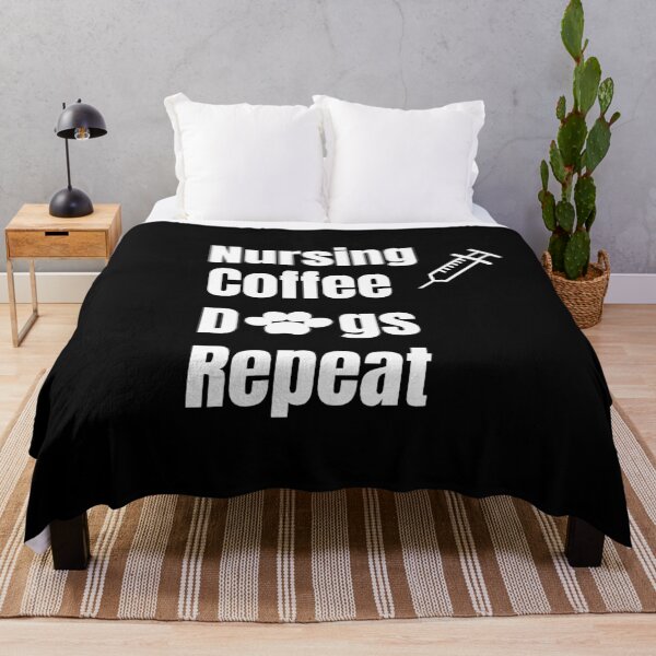 Item preview, Nursing Coffee Dogs Repeat - Funny Nurse & Dog Lover Life Design designed and sold by SihameArtify.