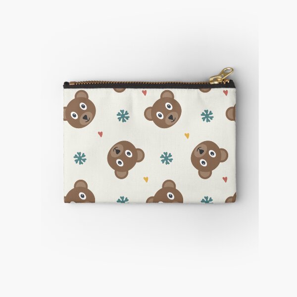 Item preview, Cute Brown Bear and Hearts Boho Woodland Seamless Pattern designed and sold by koohstudio.