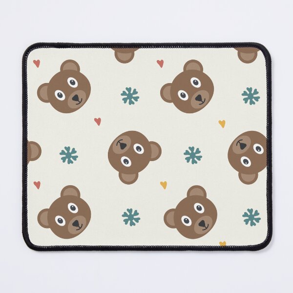Item preview, Cute Brown Bear and Hearts Boho Woodland Seamless Pattern designed and sold by koohstudio.
