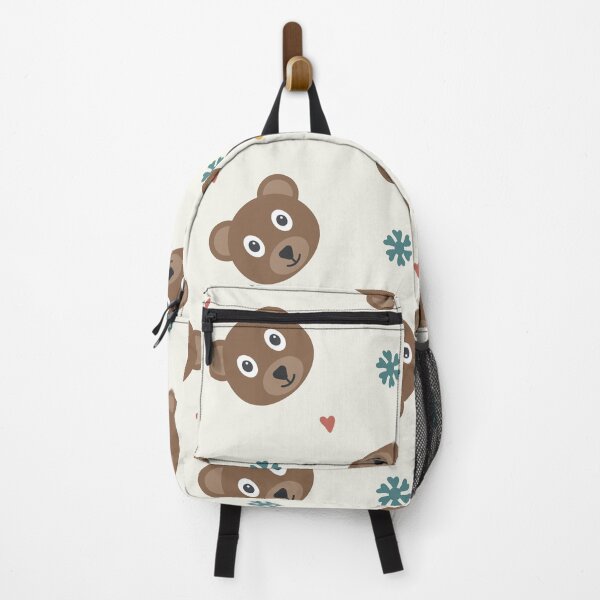 Item preview, Cute Brown Bear and Hearts Boho Woodland Seamless Pattern designed and sold by koohstudio.