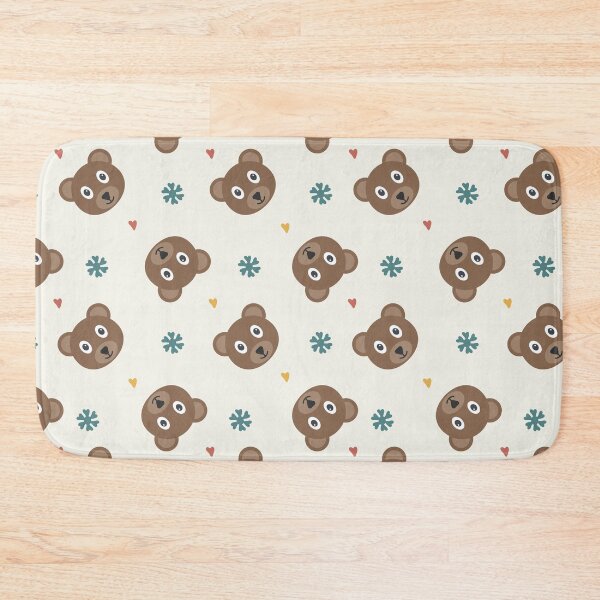 Item preview, Cute Brown Bear and Hearts Boho Woodland Seamless Pattern designed and sold by koohstudio.