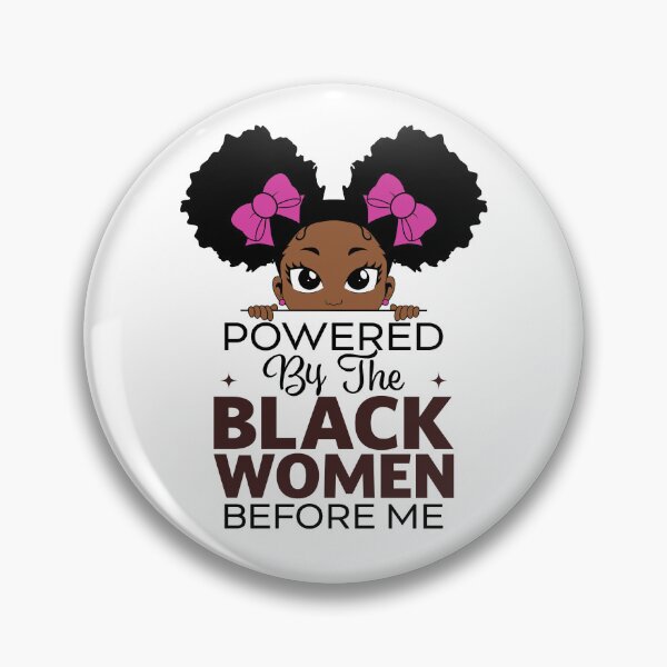 Item preview, Black Women Peeking Girl Afro Puff Pink Bows Melanin Queen Gift designed and sold by Maniutek.