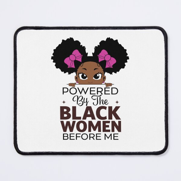 Item preview, Black Women Peeking Girl Afro Puff Pink Bows Melanin Queen Gift designed and sold by Maniutek.